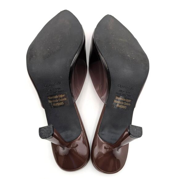 Open Edit Piper Block Heel Sandal Women's Brown Chocolate Size US10M EU41 - Picture 6 of 14